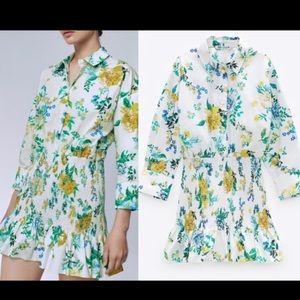 XS White Floral Zara Dress